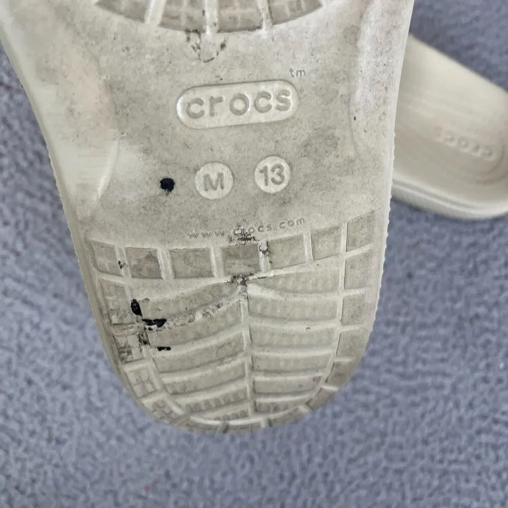 CROCS Iconic Comfort Slides Mens 13 Sandals Waterproof Pool Lake Beach Summer